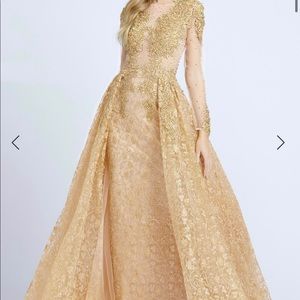 Mac Duggal Golden Evening Gown